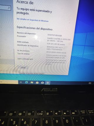 Portátil Asus i3 Negro