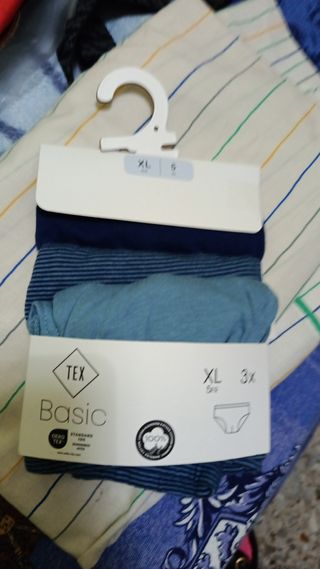 Calzoncillos TEX Hombre Talla XL Algodón Sin Estre