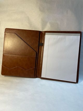 Portafolio Ejecutivo Bi-piel Marrón con bolsillos 