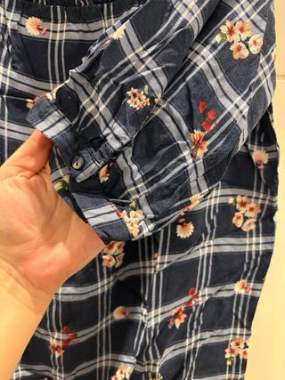 Blusa Carmen Azul Estampada