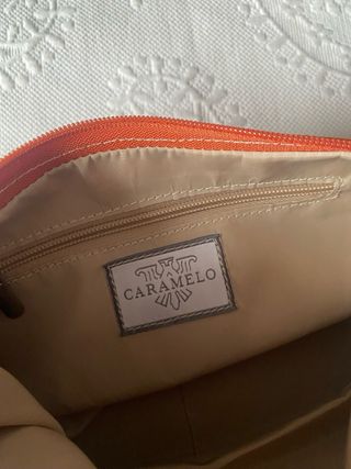 Bolso Caramelo Naranja Cadena Multicolor