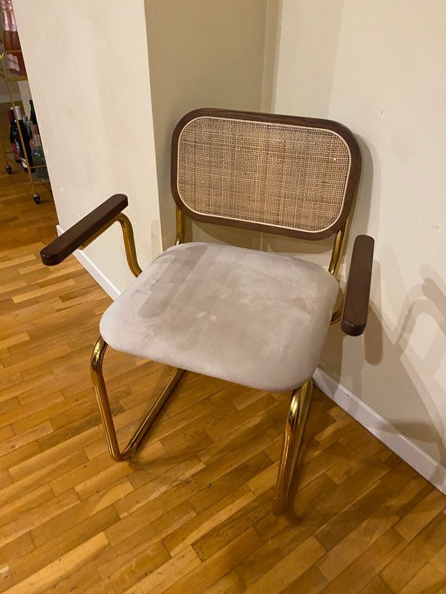 Silla Sklum Madera y Dorada