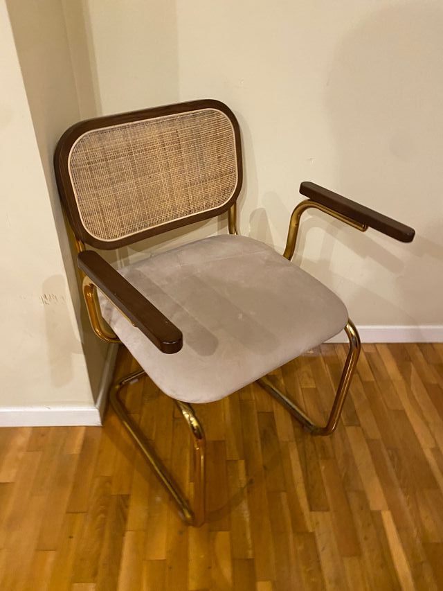 Silla Sklum Madera y Dorada