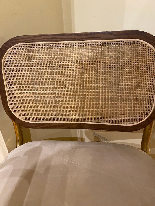 Silla Sklum Madera y Dorada