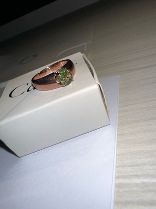 Anillo Zafiro Hombre Plata Bañado Oro rosa