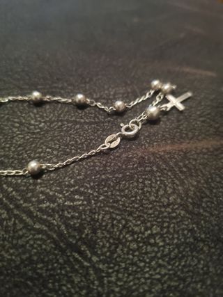 Pulsera Denario Plata Cruz