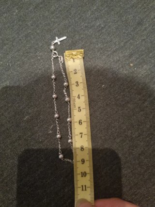 Pulsera Denario Plata Cruz