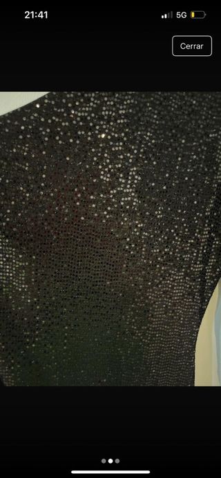 Vestido de fiesta negro con lentejuelas