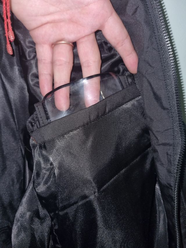 Chaquetón acolchado negro hombre