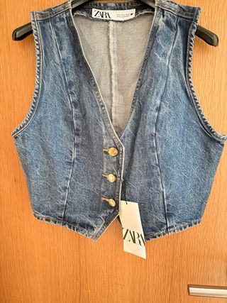 Chaleco Vaquero Zara Talla S