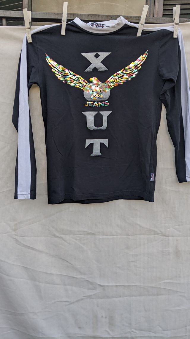 Maglietta Uomo L Maniche Lunghe Stampa Aquila