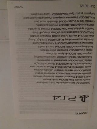 Manual Instruções Dualshock 4 Sony