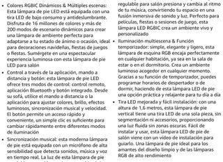 Lámpara de pie LED y RGB. PRECINTADA