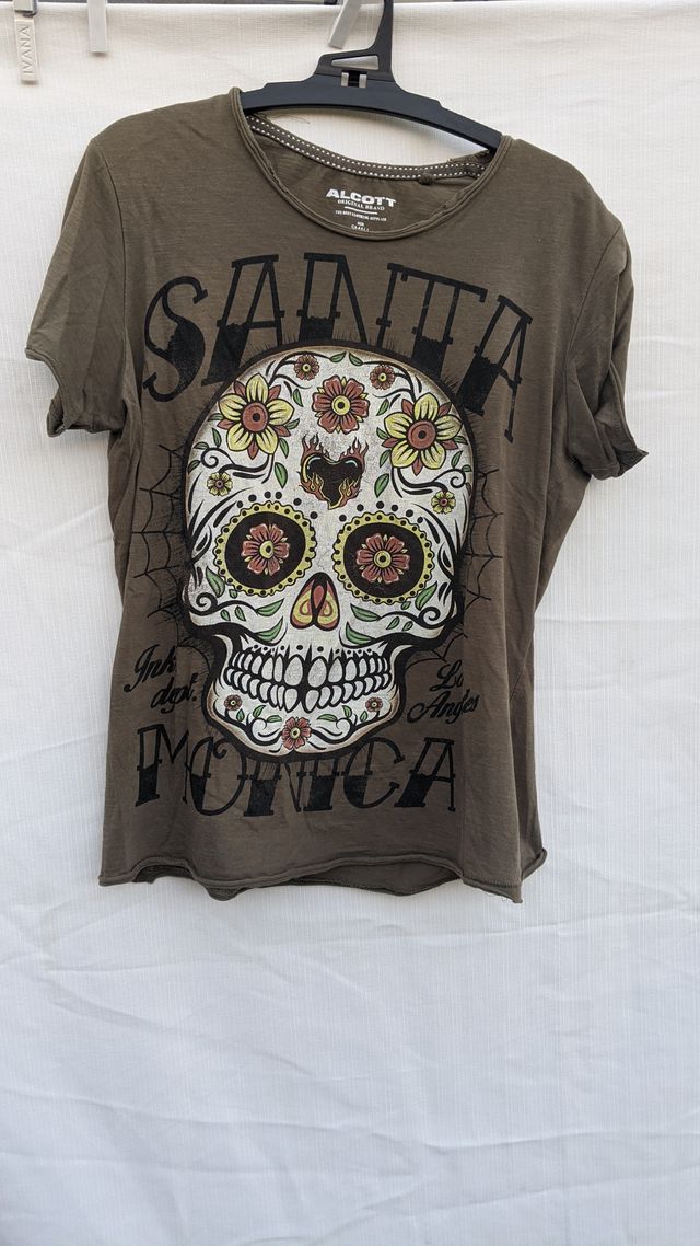 T-shirt Alcott Teschio S Verde Kaki