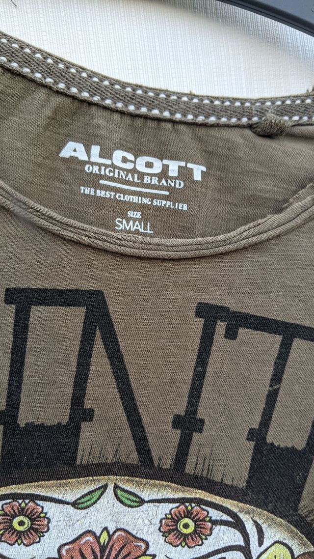 T-shirt Alcott Teschio S Verde Kaki