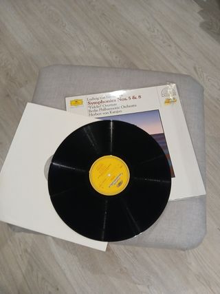 Vinilo Beethoven Sinfonías 5 y 8 Karajan