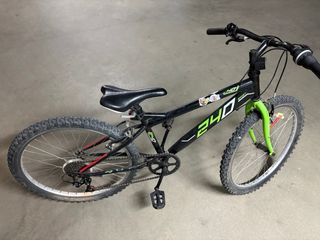 Bicicleta 24 Negra y Verde