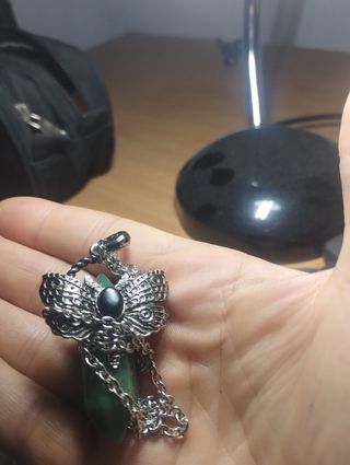 Collar reiki curativo Mariposa Aventurina verde
