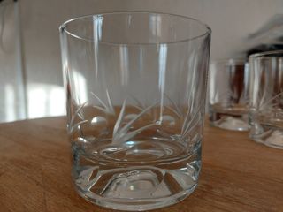 Juego Vasos Whisky y Cubitera Cristal Grabado