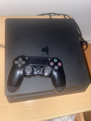 PS4 Slim Negra + Mando + GTA V, GT, FIFA