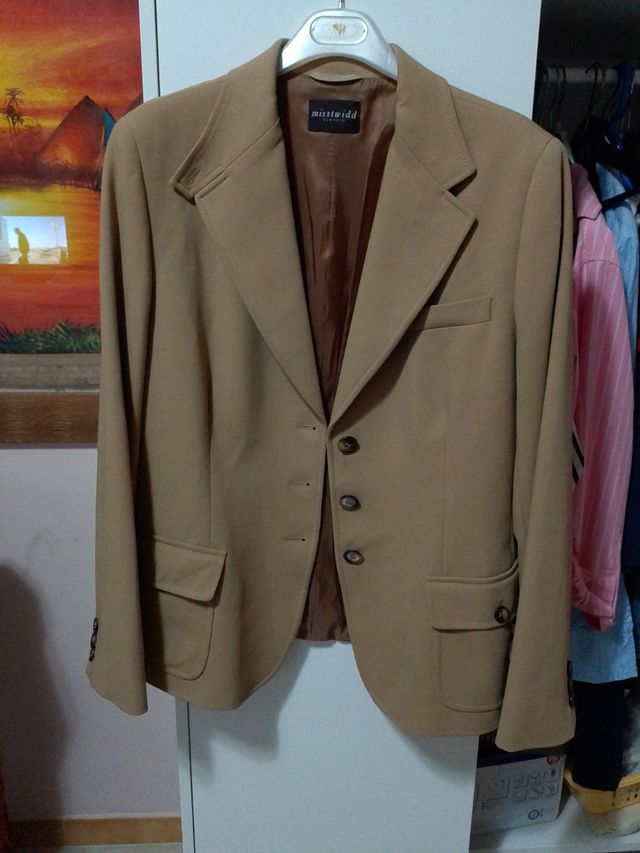 Giacca classica donna beige Misstwidd