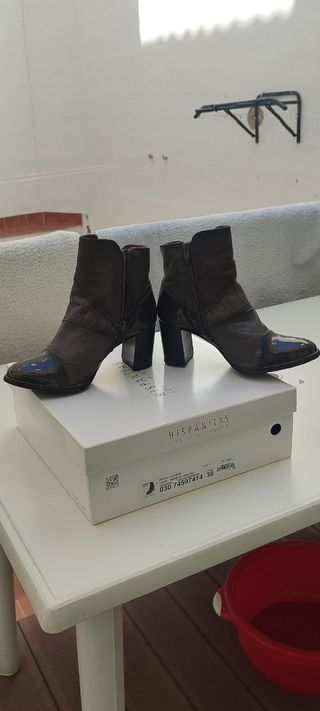 Botines Hispanitas Talla 38 Marrón