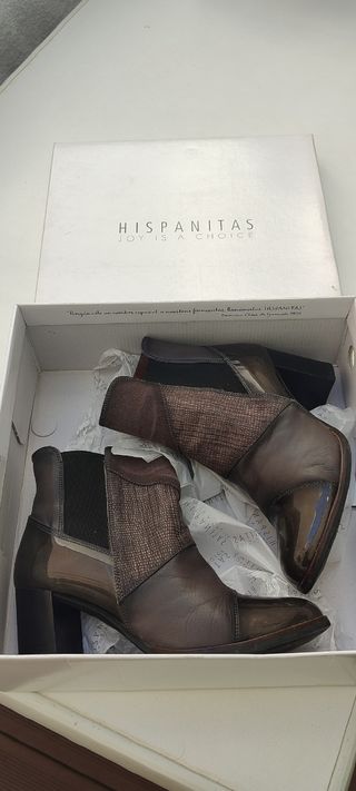 Botines Hispanitas Talla 38 Marrón