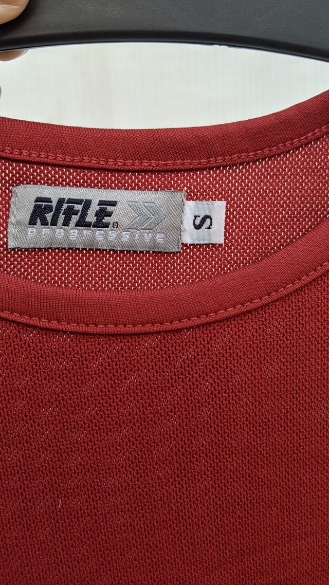 Maglietta Rifle Uomo Manica Corta Cotone Rossa S