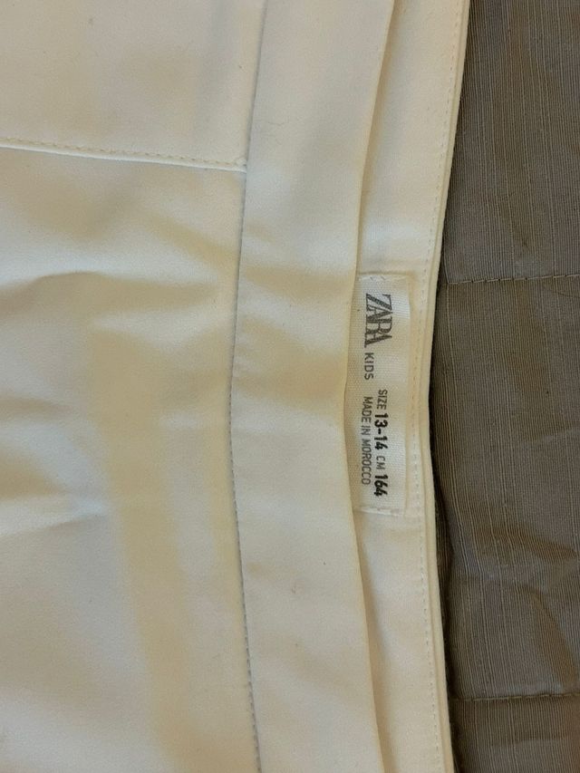 Falda pantalón Zara Kids blanca T. 13-14