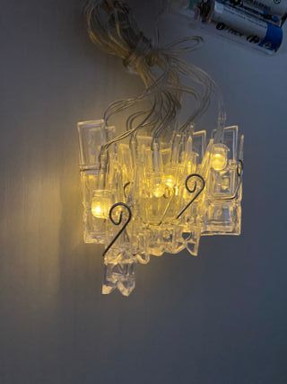 Luci di Natale Brandani con clip trasparenti