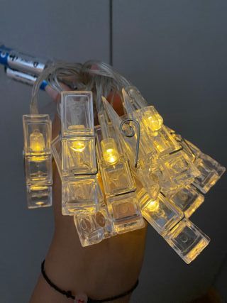 Luci di Natale Brandani con clip trasparenti