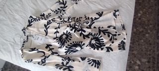 Vestido Zara Beige Estampado XS