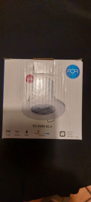 Foco LED Empotrable 9W 810lm 2700K IP65