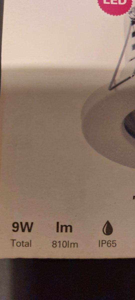 Foco LED Empotrable 9W 810lm 2700K IP65