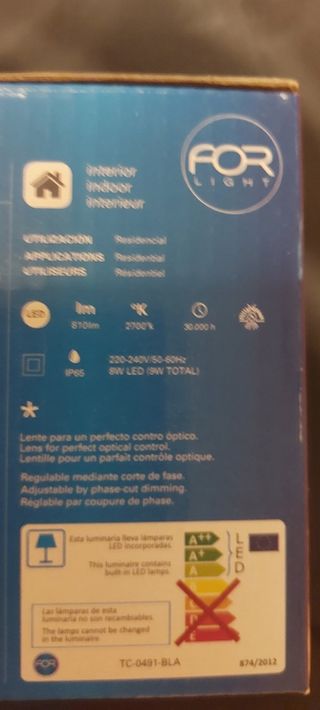 Foco LED Empotrable 9W 810lm 2700K IP65