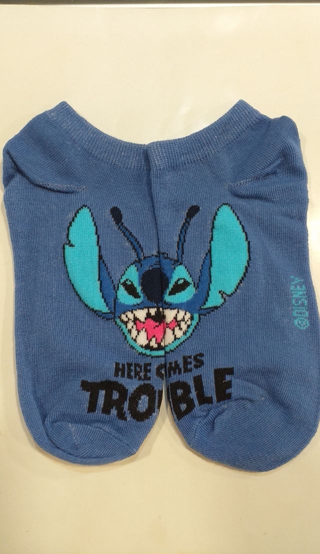 Calcetines tobilleros Disney Stitch y Lilo Talla Ú