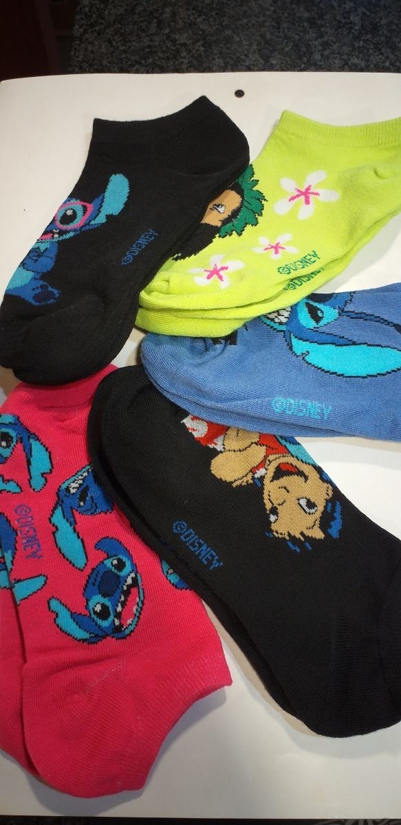 Calcetines tobilleros Disney Stitch y Lilo Talla Ú