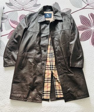 Gabardina Burberry Piel Marrón