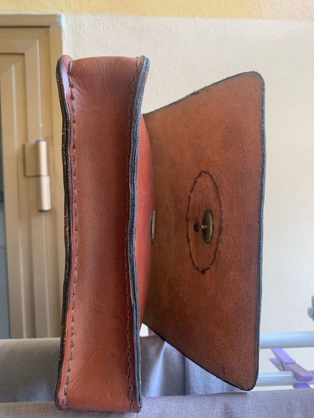 Borsa tracolla artigianale in cuoio Vintage