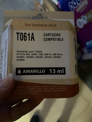 Tinta T061A Amarilla Compatible Epson