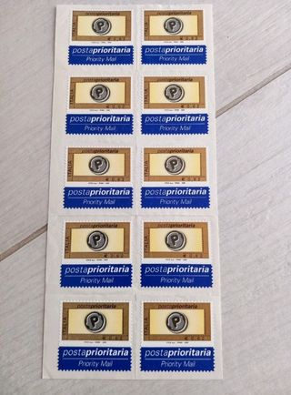 Foglio 10 francobolli posta prioritaria 0,62 2003