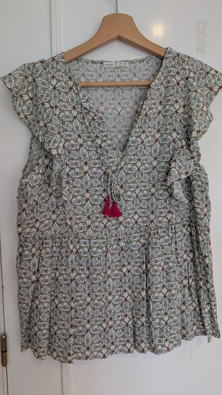 Blusa tirantes Boho Oysho Talla S