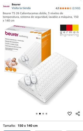 Manta Eléctrica Beurer TS 26 Doble