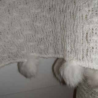 Scialle lana colore panna