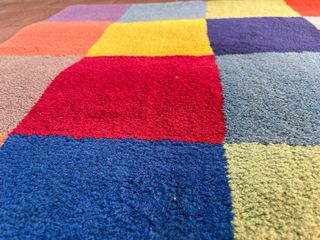 Alfombra Mullida Cuadrada Multicolor