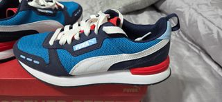 Zapatillas Puma R78 Azul/Rojo