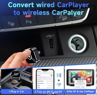 adaptador inalámbrico para CarPlay  iPhone, androi