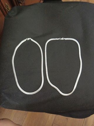 Cadenas de plata 45 y 50 cm plata 