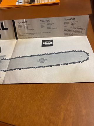 Folleto antiguo motosierra electrosierra STIHL