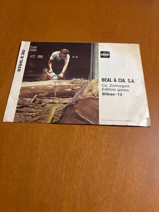 Folleto antiguo motosierra electrosierra STIHL